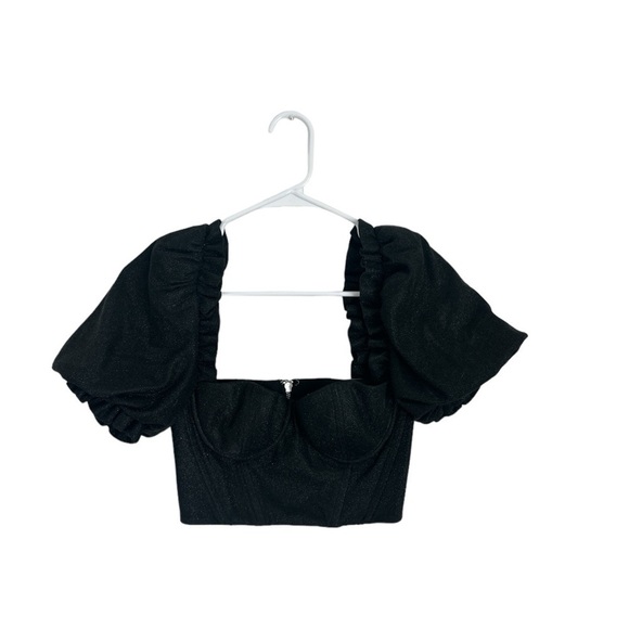 HOUSE OF CB AMARE BLACK PUFF SLEEVE CORSET XS - Picture 5 of 9